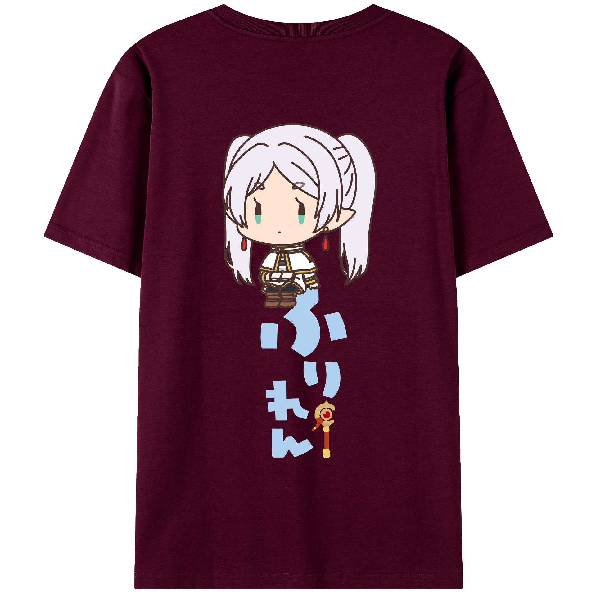 （画像用） 葬送のフリーレン Frieren レディース半袖Tシャツ(バックプリント)